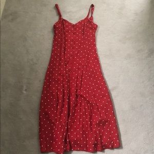 Forever 21 Long red striped dress